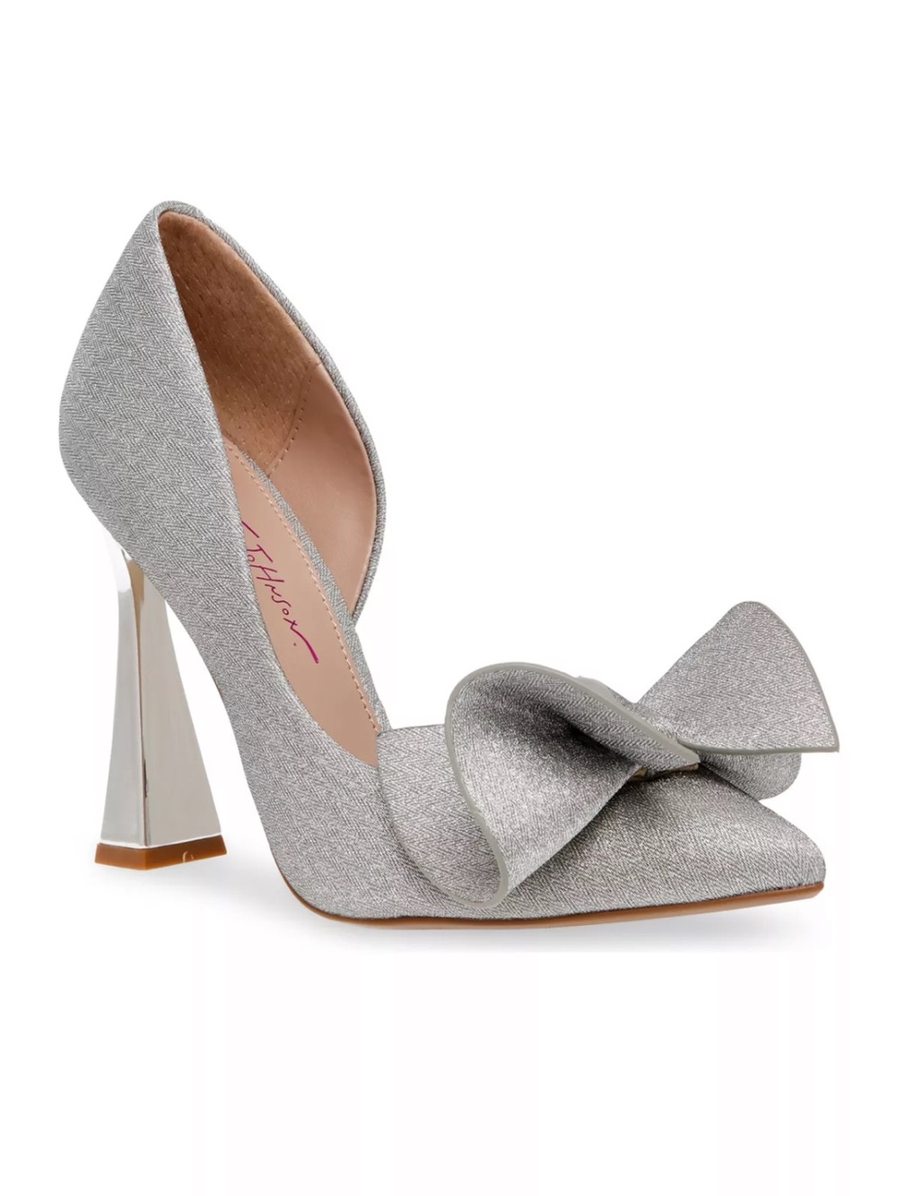 Betsey Johnson Size 9 Nobble Bow Front Metalic Heeled Sandals NWT